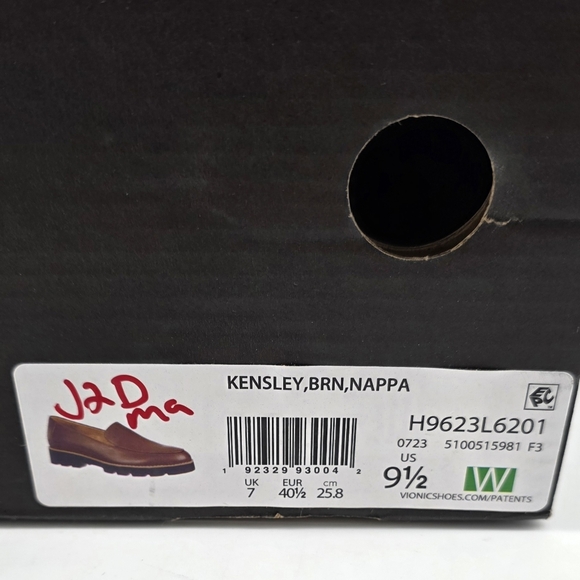 Vionic Women's Kensley Brown Smooth Leather Loafer Lug Sole Slip On Size 9.5 W - Picture 8 of 8